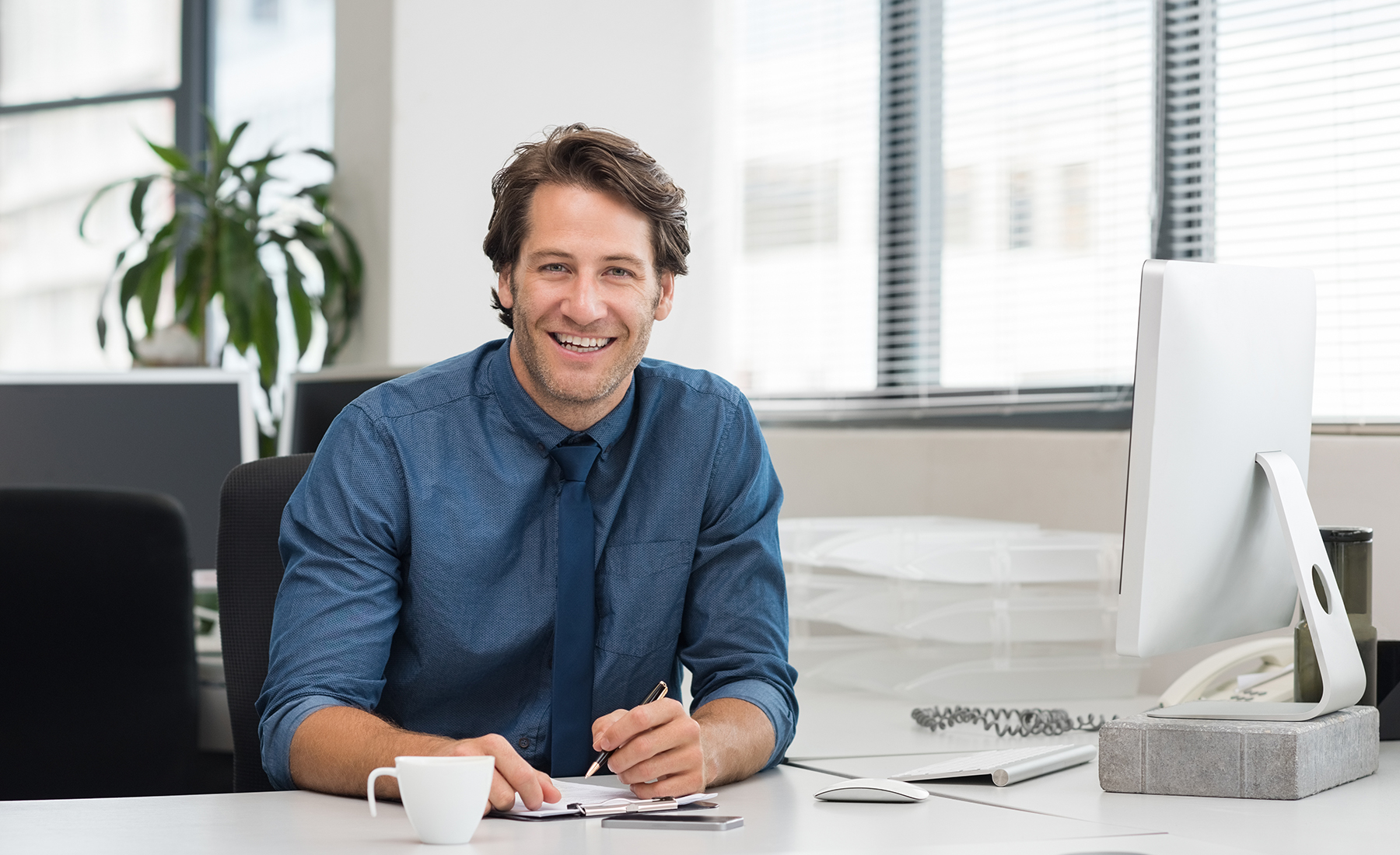 Businessman at Desk